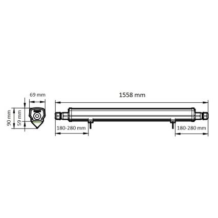 Philips - LED lysstofrør LED/46W/230V IP66 4000K