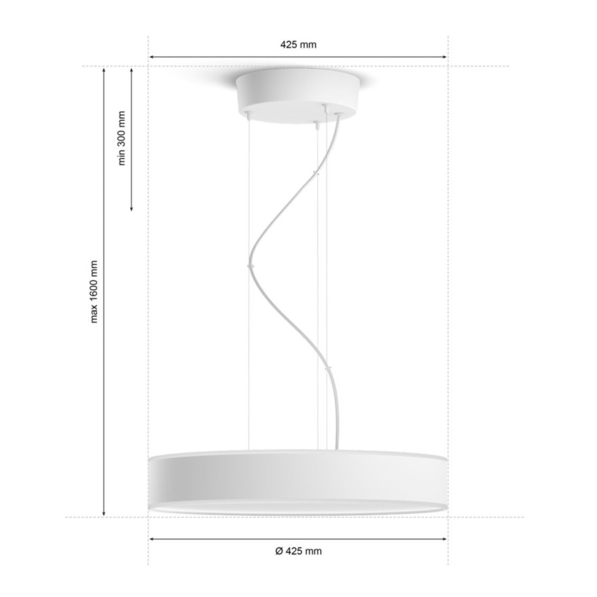 Philips - LED pendel dæmpbar Hue LED/33,5W/230V 2200-6500K hvid + fjernbetjening