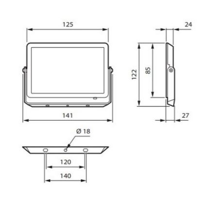Philips - LED projektør DECOFLOOD LED/20W/230V IP65