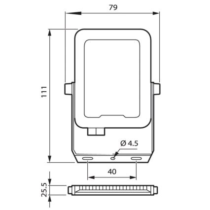 Philips - LED projektør LED/10W/230V 3000K IP65