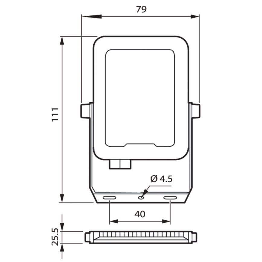 Philips - LED projektør LED/10W/230V 3000K IP65