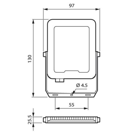 Philips - LED projektør LED/20W/230V 3000K IP65