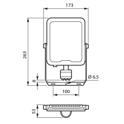 Philips - LED projektør med sensor LED/50W/230V 3000K IP65