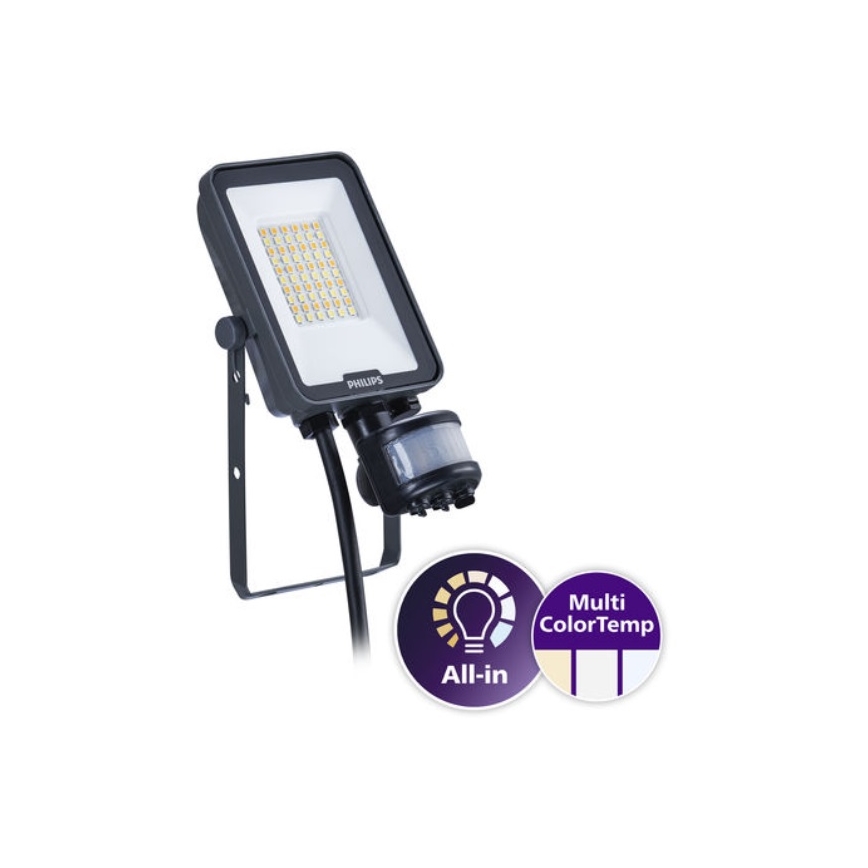 Philips - LED-reflektor med bevægelses- og skumringssensor LEDINAIRE ALL-IN LED/20W/230V 3000/4000/6500K IP65