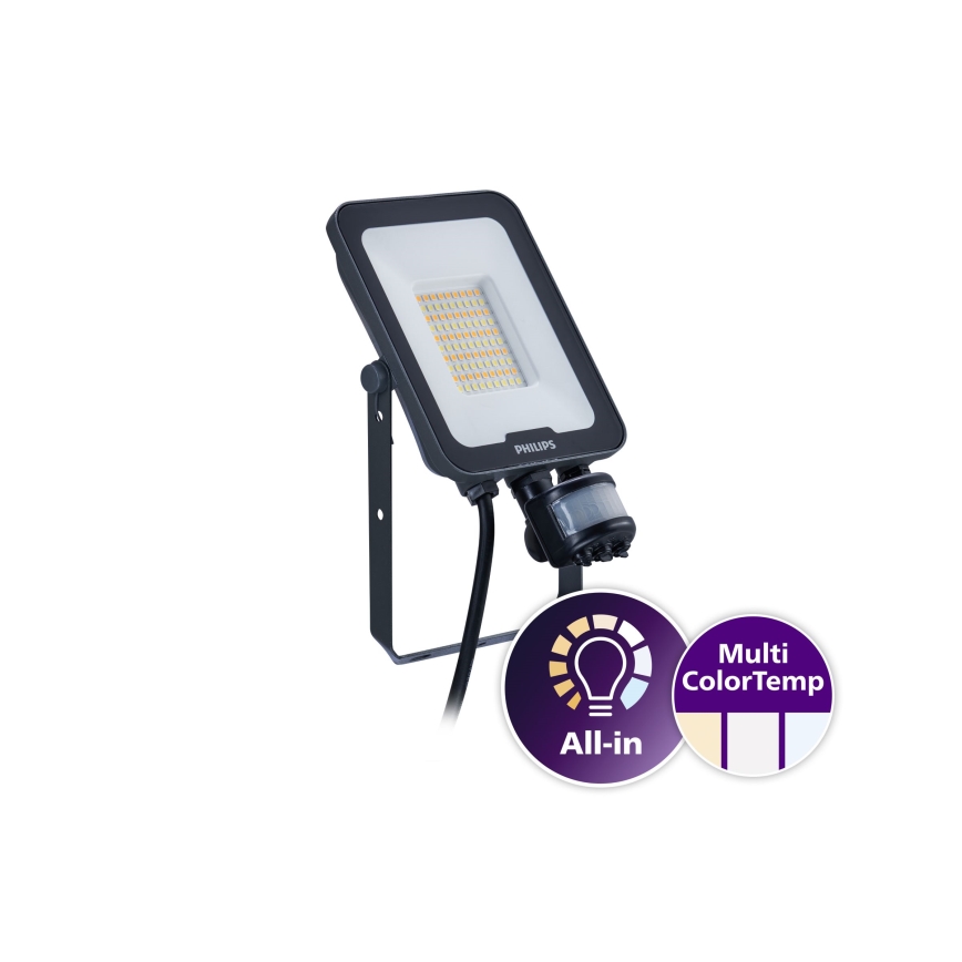 Philips - LED-reflektor med bevægelses- og skumringssensor LEDINAIRE ALL-IN LED/30W/230V 3000/4000/6500K IP65