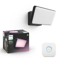 Philips - LED RGB dæmpbar udendørs projektør Hue DISCOVER LED/15W/230V 2000-6500K IP44 + Hue Bridge