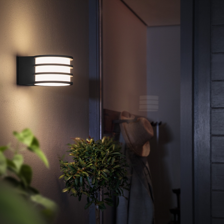 Philips - LED RGB Dæmpbar udendørs væglampe Hue LUCCA 1xE27/8,1W/230V 1000-20000K IP44