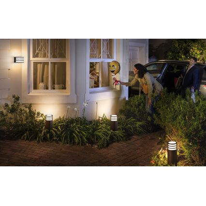 Philips - LED RGB Dæmpbar udendørs væglampe Hue LUCCA 1xE27/8,1W/230V 1000-20000K IP44