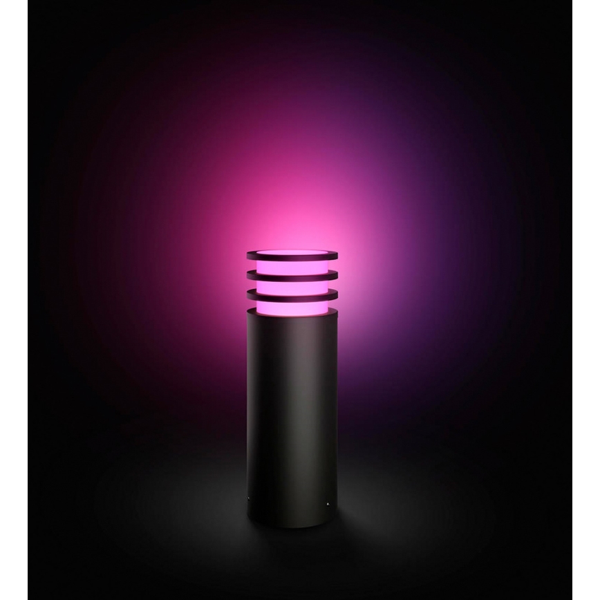 Philips - LED RGB-dæmpbar udendørslampe Hue LUCCA 1xE27/8,1W/230V 25 cm 1000-20000K IP44
