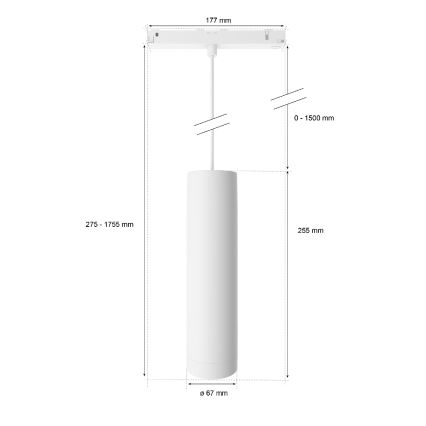 Philips - LED RGB pendel til skinnesystem dæmpbar Hue PERIFO LED RGB/5,2W/24V 2000-6500K