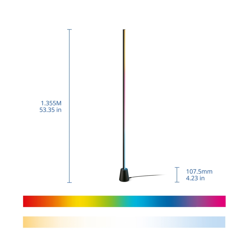 Philips - GRADIENT LED RGBIC dæmpbar gulvlampe LED/9,7W/230V 2200-6500K Wi-Fi