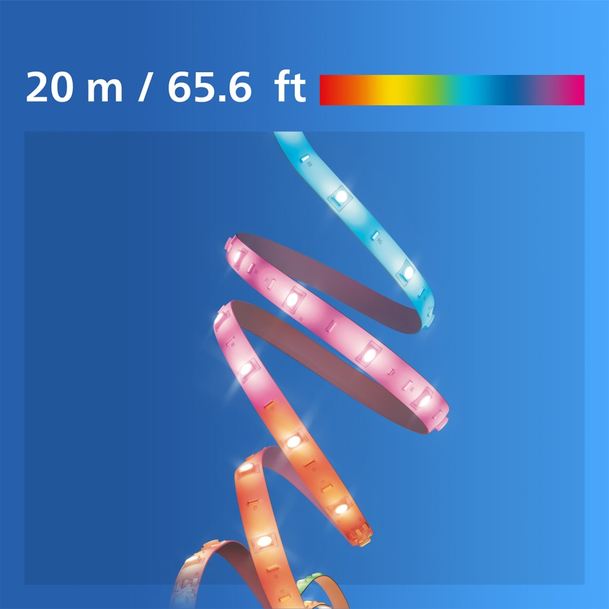 Philips - RGBIC LED, dæmpbar LED-lysstrimmel SMART STRIP 20m LED/36W/230V 2700-6500K Wi-Fi