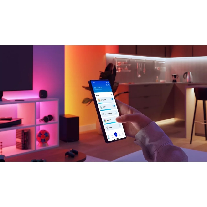 Philips - LED RGBIC dæmpbar LED-strip SMART STRIP 4m LED/12W/230V 2700-6500K Wi-Fi