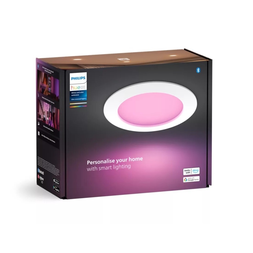 Philips - LED RGBW Indbygningslampe til badeværelse dæmpbar Hue SLIM LED/12W/230V IP44 2200-6500K
