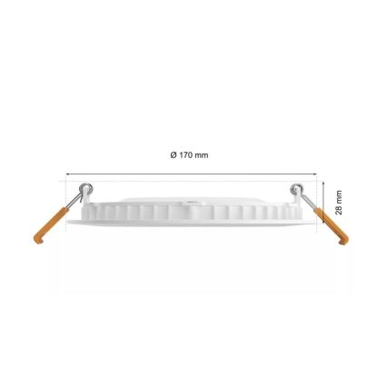 Philips - LED RGBW Indbygningslampe til badeværelse dæmpbar Hue SLIM LED/12W/230V IP44 2200-6500K