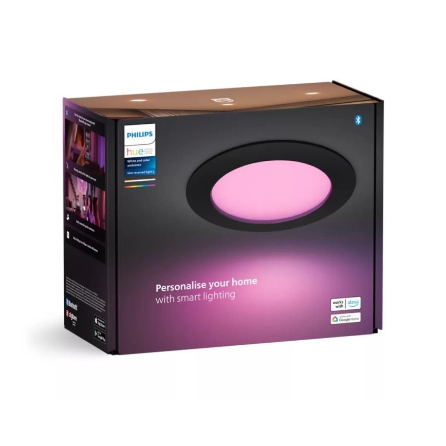 Philips - LED RGBW Indbygningslampe til badeværelse dæmpbar Hue SLIM LED/12W/230V IP44 2200-6500K