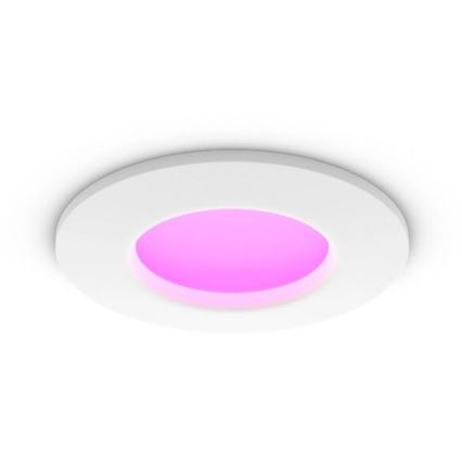 Philips - LED RGBW Indbygningslampe til badeværelse dæmpbar Hue SLIM LED/8,3W/230V 2000-6500K IP44 hvid