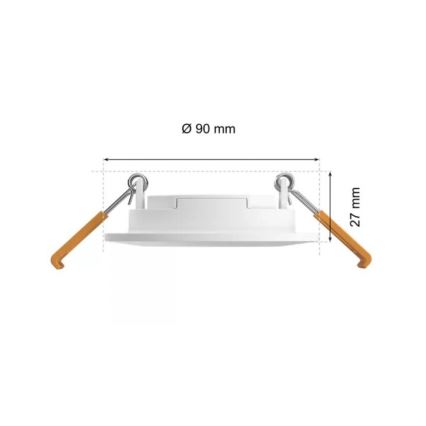 Philips - LED RGBW Indbygningslampe til badeværelse dæmpbar Hue SLIM LED/8,3W/230V 2000-6500K IP44 hvid