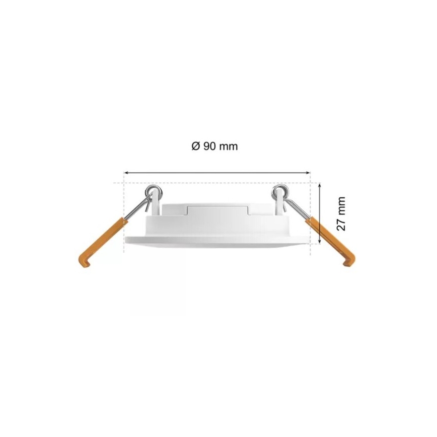 Philips - LED RGBW Indbygningslampe til badeværelse dæmpbar Hue SLIM LED/8,3W/230V 2000-6500K IP44 hvid