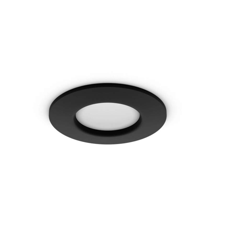Philips - LED RGBW Indbygningslampe til badeværelse dæmpbar Hue SLIM LED/8,3W/230V 2000-6500K IP44 sort