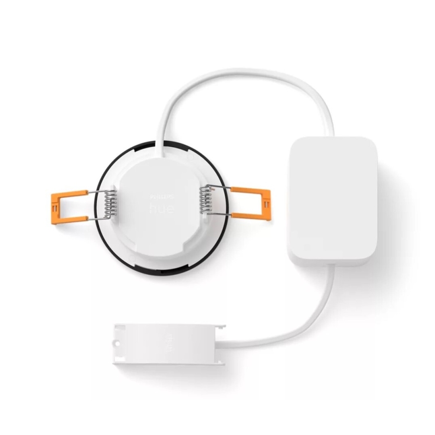 Philips - LED RGBW Indbygningslampe til badeværelse dæmpbar Hue SLIM LED/8,3W/230V 2000-6500K IP44 sort