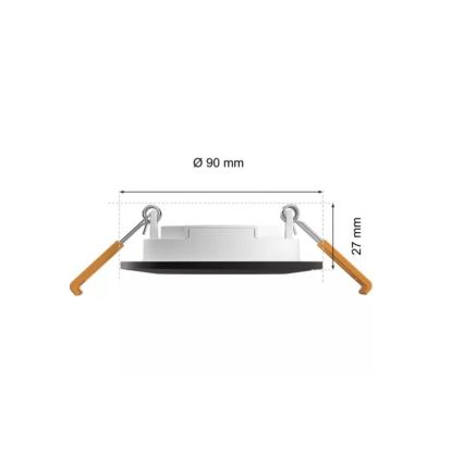 Philips - LED RGBW Indbygningslampe til badeværelse dæmpbar Hue SLIM LED/8,3W/230V 2000-6500K IP44 sort