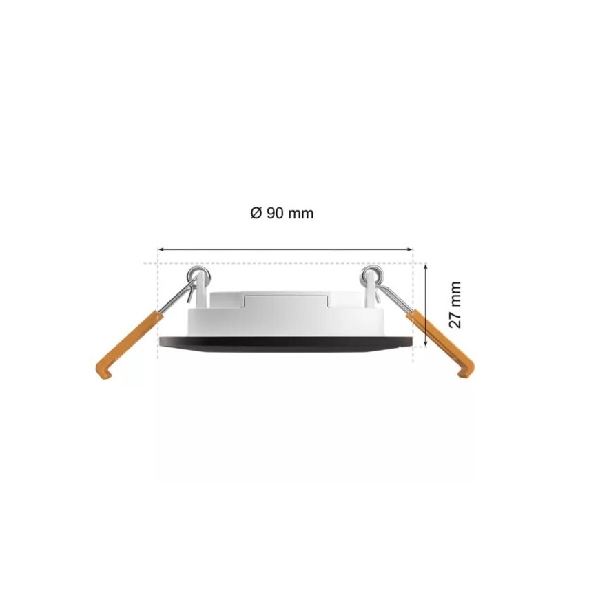 Philips - LED RGBW Indbygningslampe til badeværelse dæmpbar Hue SLIM LED/8,3W/230V 2000-6500K IP44 sort