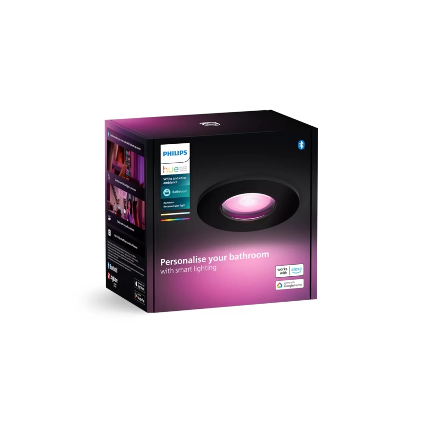 Philips - LED RGBW Indbygningslampe til badeværelse dæmpbar Hue XAMENTO 1xGU10/4,2W/230V 2000-6500K IP44
