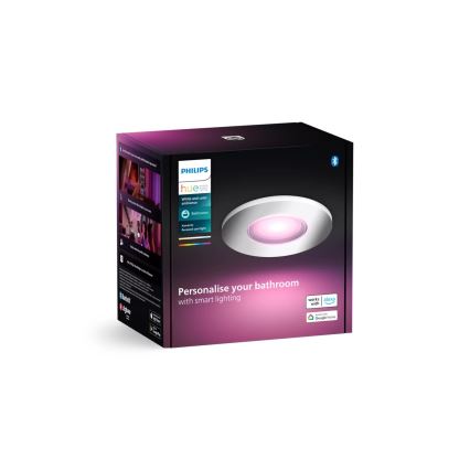 Philips - LED RGBW Indbygningslampe til badeværelse dæmpbar Hue XAMENTO 1xGU10/4,2W/230V 2000-6500K IP44