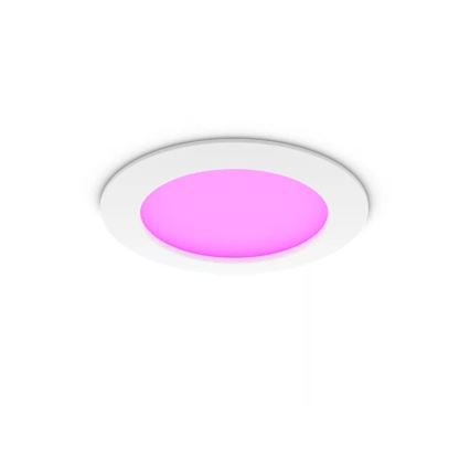 Philips - LED RGBW dæmpbar indbygningsspot til badeværelse Hue SLIM LED/12W/230V 1000-20000K hvid IP44