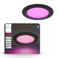 Philips - LED RGBW dæmpbar badeværelsesindbygningsspot Hue SLIM LED/12W/230V 1000-20000K sort IP44