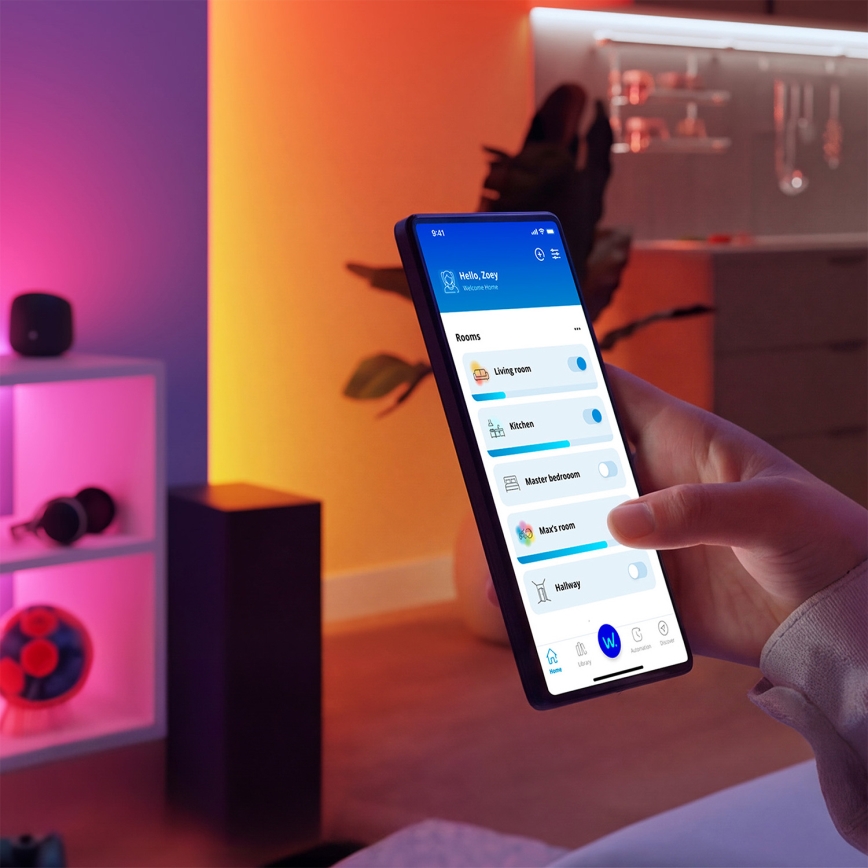 Philips - LED RGBW Dæmpbar berøringsbetjent bordlampe SMART LED/9W/230V 2200-6500K Wi-Fi