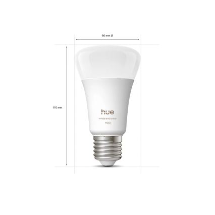 Philips - LED RGBW dæmpbar Hue FLUX 3m LED/12W/230V + 2x smartpære WHITE AND COLOR AMBIANCE E27/8,1W/230V 1000-20000K