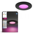 Philips - LED RGBW dæmpbar indbygningsarmatur til badeværelse Hue SLIM LED/8,3W/230V 1000-20000K sort P44