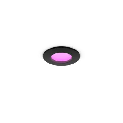 Philips - LED RGBW dæmpbar indbygningsarmatur til badeværelse Hue SLIM LED/8,3W/230V 1000-20000K sort P44
