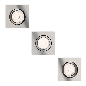 Philips - LED RGBW Dæmpbar indbygningsspot DONEGAL 3xGU10/4,8W/230V + fjernbetjening