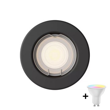 Philips - LED RGBW dæmpbar indbygningsspot PERIDOT 1xGU10/6,5W/230V 2700-6500K sort
