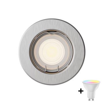 Philips - LED RGBW dæmpbar indbygningsspot PERIDOT 1xGU10/6,5W/230V 2700-6500K sølv