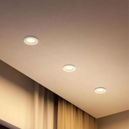 Philips - LED RGBW dæmpbar indfældet loftarmatur PERIDOT 1xGU10/6,5W/230V 2700-6500K hvid