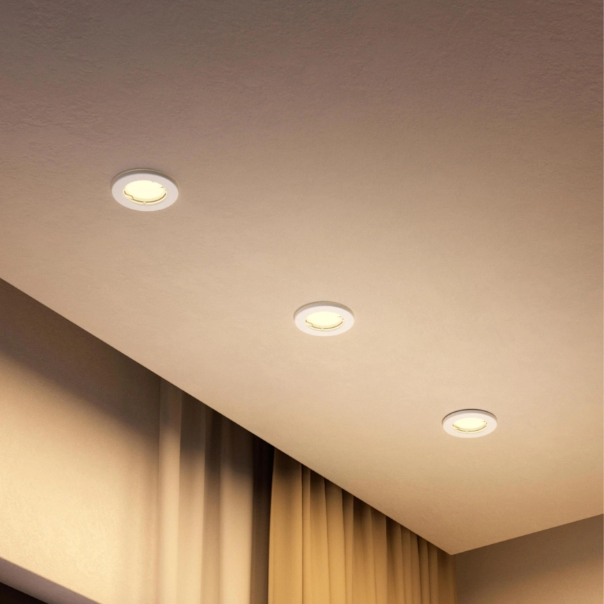 Philips - LED RGBW dæmpbar indfældet loftarmatur PERIDOT 1xGU10/6,5W/230V 2700-6500K hvid