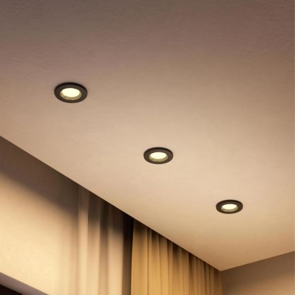 Philips - LED RGBW dæmpbar indbygningsspot PERIDOT 1xGU10/6,5W/230V 2700-6500K sort