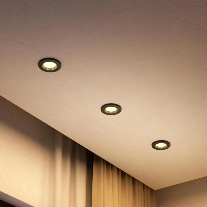 Philips - LED RGBW dæmpbar indbygningsspot PERIDOT 1xGU10/6,5W/230V 2700-6500K sort