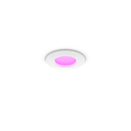 Philips - LED RGBW Dæmpbar badeværelsesindbygningsspot Hue SLIM LED/8,3W/230V 1000-20000K hvid IP44