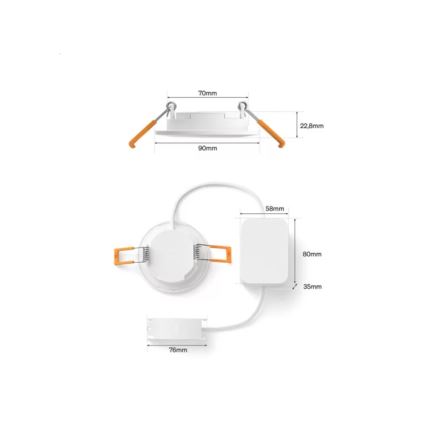 Philips - LED RGBW Dæmpbar badeværelsesindbygningsspot Hue SLIM LED/8,3W/230V 1000-20000K hvid IP44