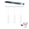 Philips - LED RGBW dæmpbar pendel på wire til skinnesystemet EASYLINK HUE 3xGU10/4,7W/230V 2200-6500K 1m hvid