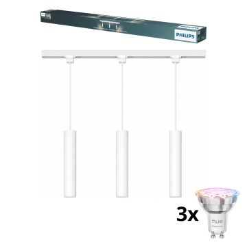 Philips - LED RGBW dæmpbar pendel på wire til skinnesystemet EASYLINK HUE 3xGU10/4,7W/230V 2200-6500K 1m hvid