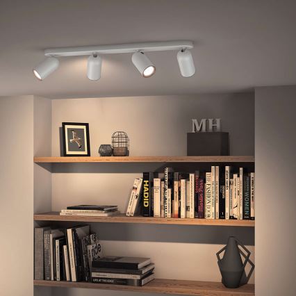 Philips - LED RGBW dæmpbar spotlampe PONGEE 4xGU10/4,8W/230V 3000K hvid + fjernbetjening