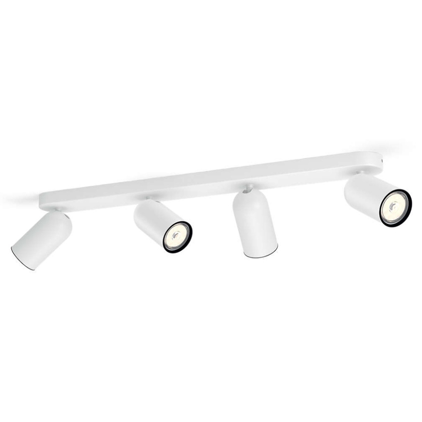Philips - LED RGBW dæmpbar spotlampe PONGEE 4xGU10/4,8W/230V 3000K hvid + fjernbetjening