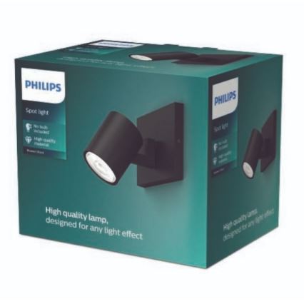 Philips - LED RGBW dæmpbar spot RUNNER 1xGU10/6,5W/230V 2700-6500K sort