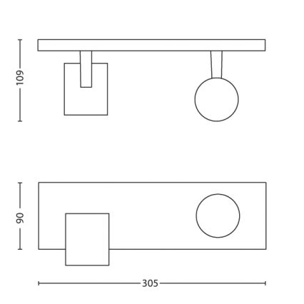 Philips - LED RGBW dæmpbar spotlampe RUNNER 2xGU10/6,5W/230V 2700-6500K hvid